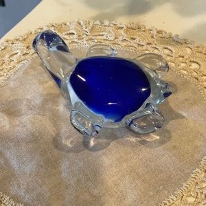 Art glass sea turtle paper weight.